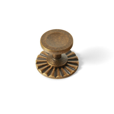 Boutons de meubles vintage en alliage de zinc, boutons de tiroir à plaque arrière cannelée, boutons en laiton antique pour armoires et commodes de cuisine