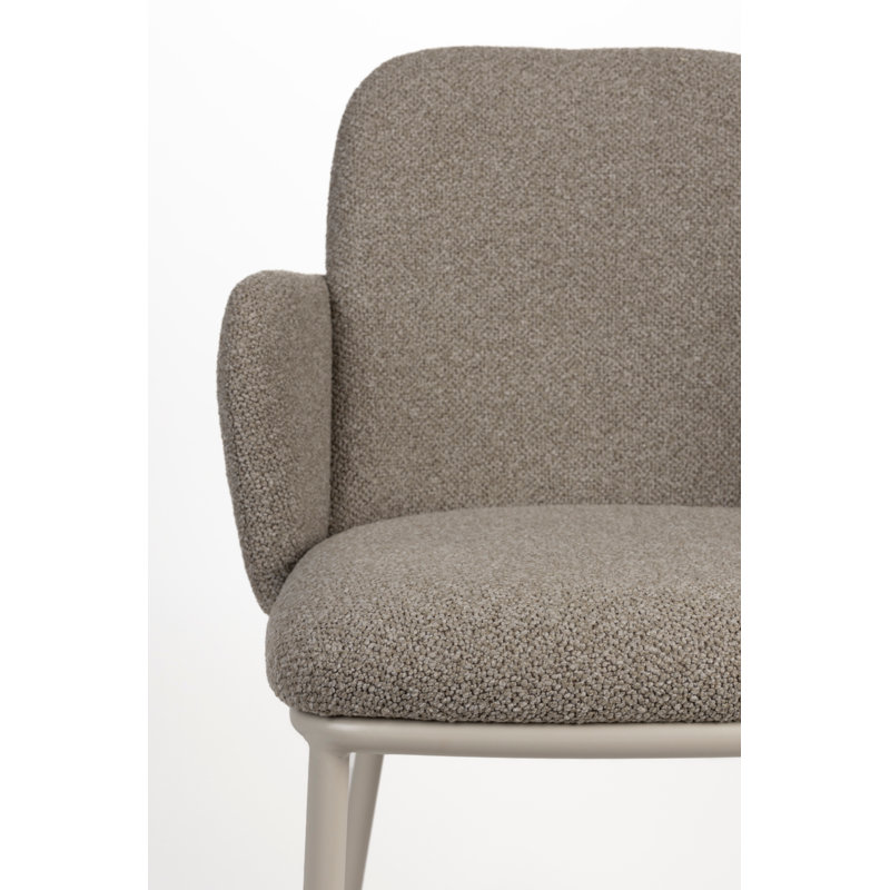 Jerrico Upholstered Arm Chair, Brown Beige
