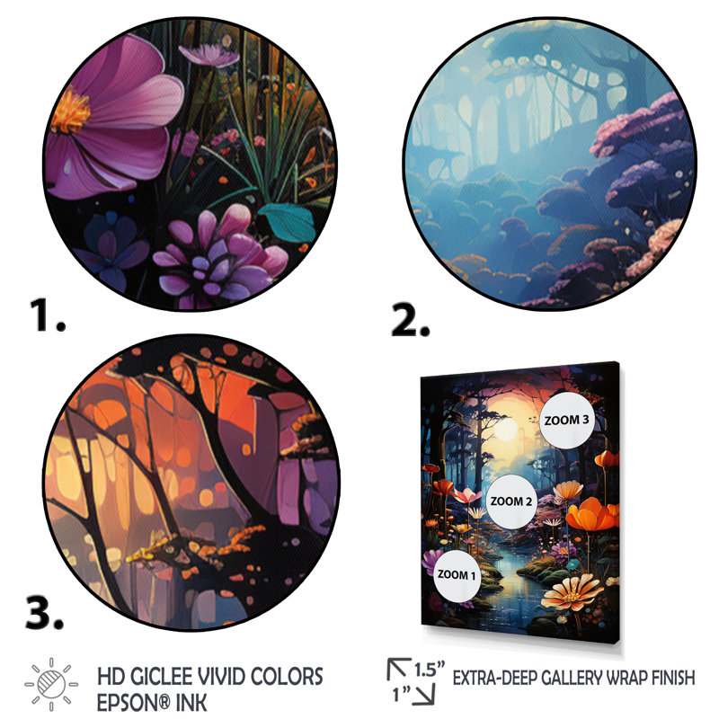 Chromatics Rainbow Forest - impression, Cadre photo noir, H 20 po x l 12 po x P 1 po