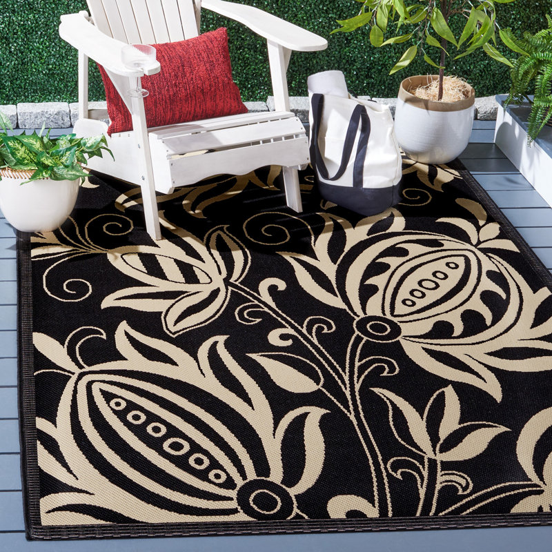 Herefordshire Performance Floral Indoor/Outdoor Area Rug, Rectangle 5'3" x 7'7"