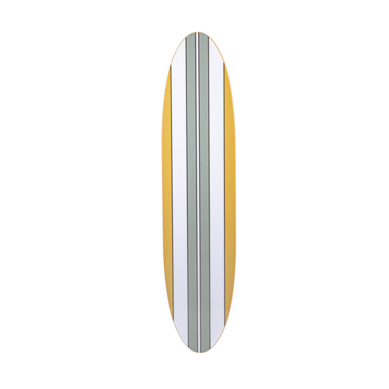 Décoration murale planche de surf en bois récupéré, Blanc / gris / brun