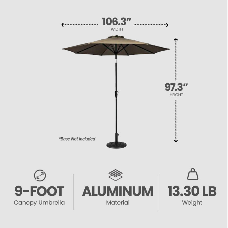 Parasol de marché 106,3 po Ozia