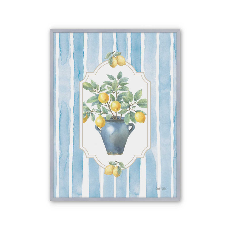 «Le Citron II» par Leslie Trimbach, reproduction d'art, 30 W x 40 H, Silver, Framed Print
