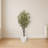 Artificial Olive Tree in White Oval Planter