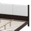 Lit plateforme avec tête de lit tapissier en similicuir, base de lit en bois minimaliste moderne avec support à lattes-134158521-134158523