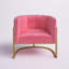  Fauteuil demi-tonneau en velours capitonné de l 30,7 po-99309304-99309305