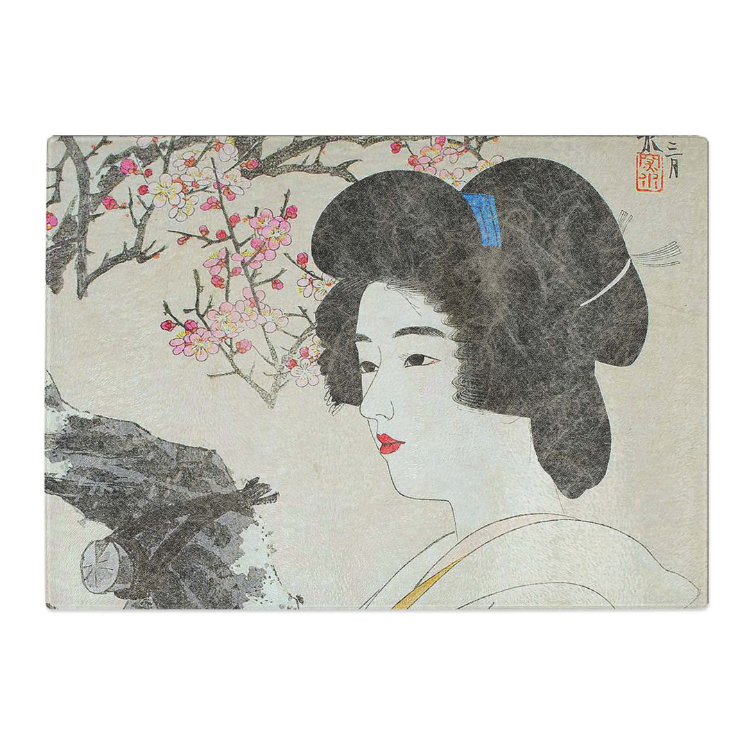 Tempered Glass Blossoms by Ito Shinsui Chopping Board