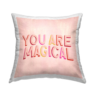 Coussin d'extérieur You You Magical Pink Expression par Grace Popp