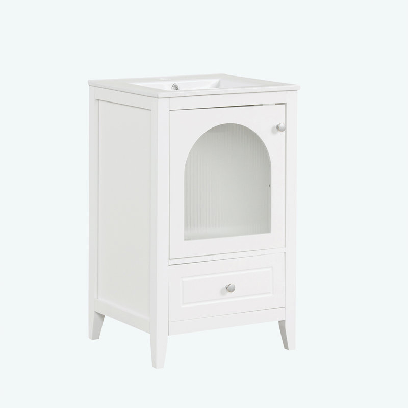 20" Bathroom Vanity with Sink, White