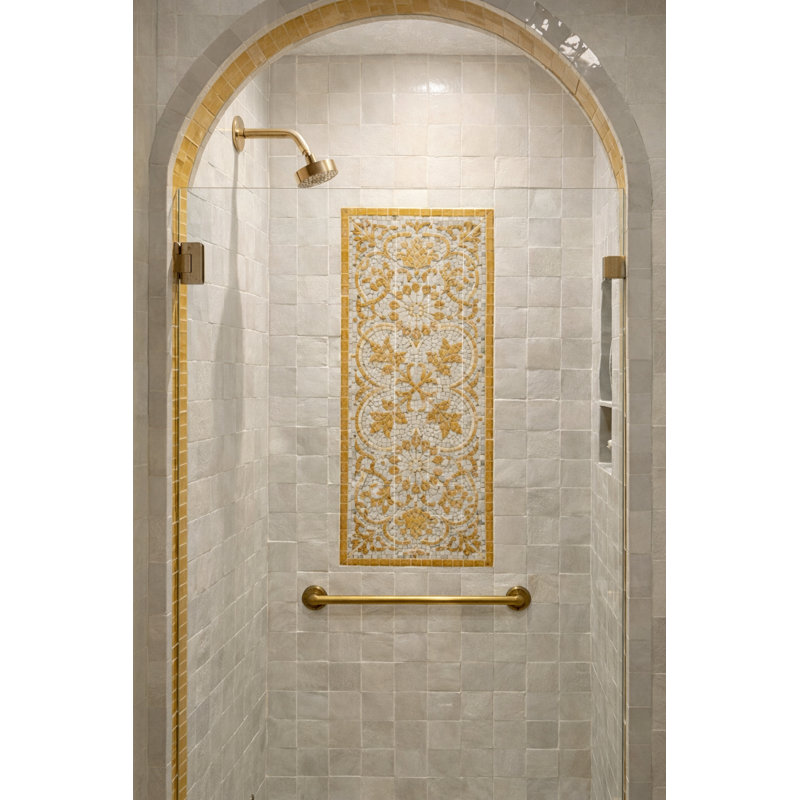 Zellige 4" x 4" Moroccan Wall & Floor Tile, Off White