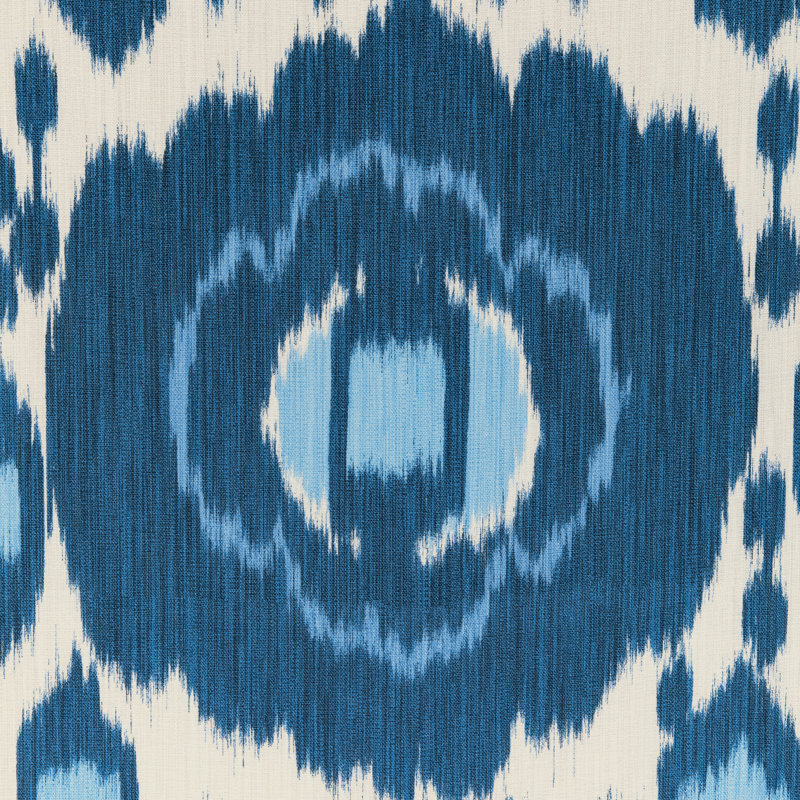 Louverne Mayenne Print 100% Linen Fabric, Blue