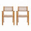 Chaises d'extérieur en bois d'acacia et rotin