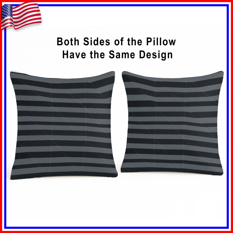 Stripes Throw Pillow, Pattern Double Sided Pillows, 14 x 14 inches