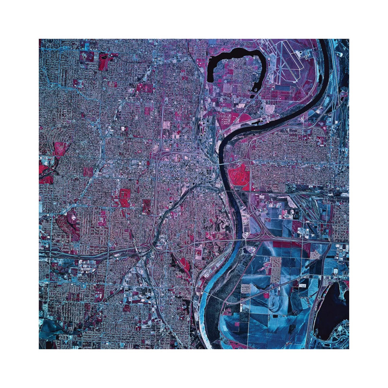 Omaha, Nebraska 1 Piece Wrapped Canvas Wall Art, 66.04 cm H x 66.04 cm W x 3.175 cm D