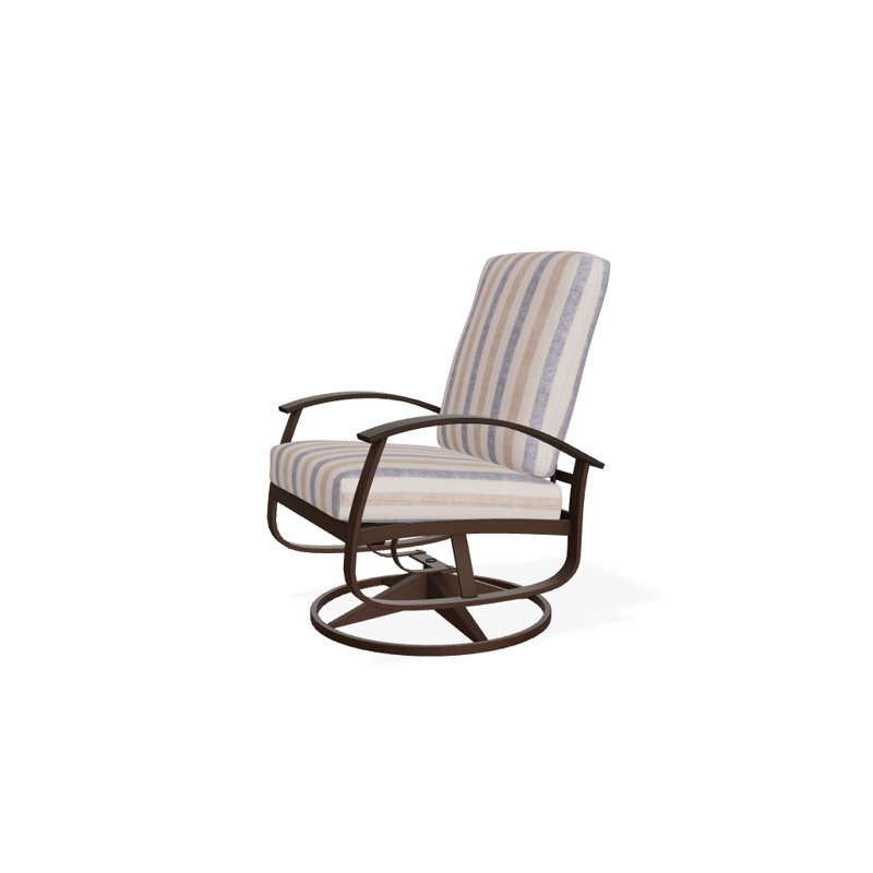 Belle Isle Outdoor Swivel Lounge Chair, Canvas Navy Sunbrella® Canvas, Kona P10, Textured Kona