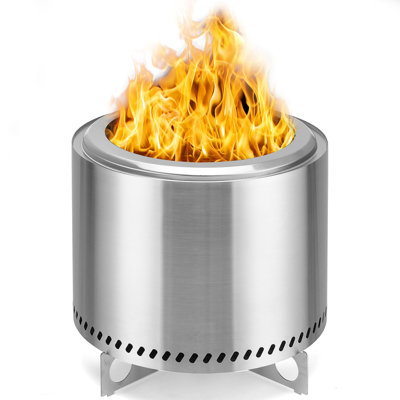 Smokeless Fire Pit, 304 Stainless Steel Tabletop Firepit Wood Pellets Burning Fire Pits For Camping, Bonfire