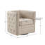 Fauteuil demi-tonneau pivotant à 360 degrés avec capitonnage et têtes de clou Arazia, taupe Lavaca-1820276367