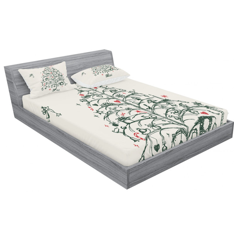 Microfiber Sheet Set, Queen Sheet Set with Fitted Sheet