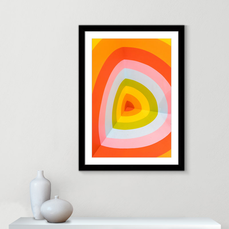 «Sherbert Bullseye Sherbet Bullseye», reproduction d'art encadrée sur papier par Jason Leung, H 37 po x l 27 po x P 1,25 po