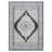 Obsidian Vintage Medallion Midnight Blue Area Rug with Fringe-2021089403