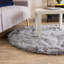 Tapis gris à poils longs lavable à la machine Diller-1510118173