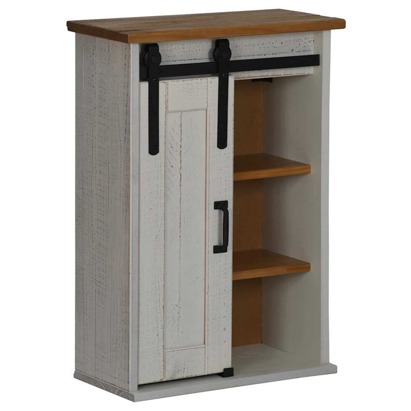 Hanging Cabinet HALDEN With Sliding Door 49X22.5X70 Cm Pine, White