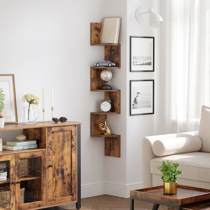 17 Stories Lundquist Corner Bookcase & Reviews | Wayfair