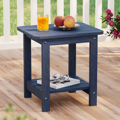 Patio Outdoor Adirondack Plastic/Resin Side Table Weather Resistant End Table