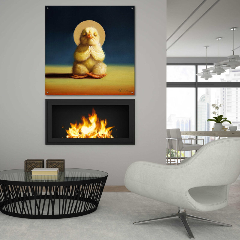 «Yoga Chick Lotus» par Lucia Heffernan, H 36 po x l 36 po