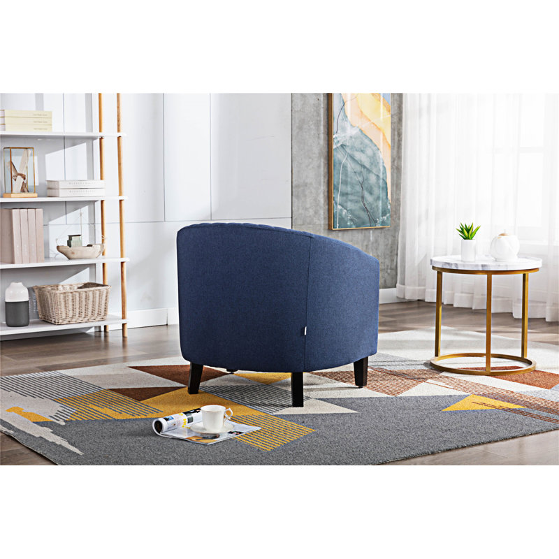 Fauteuils demi-tonneau avec accoudoirs rembourrés, Marine