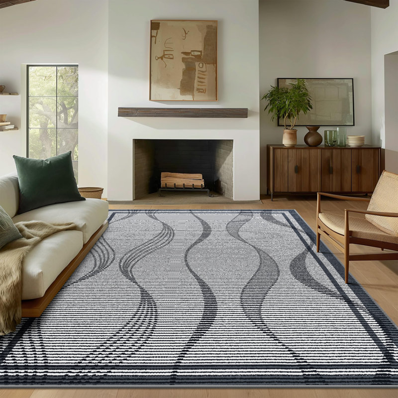 Wymond  Modern Abstract Carpet Indoor Washable Rug Non-Slip Soft Small Area Rug Marble Mats Thin Print For Home Decor