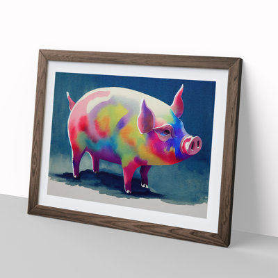 Watercolour Pig Vol.1 Abstract - Single Picture Frame Painting