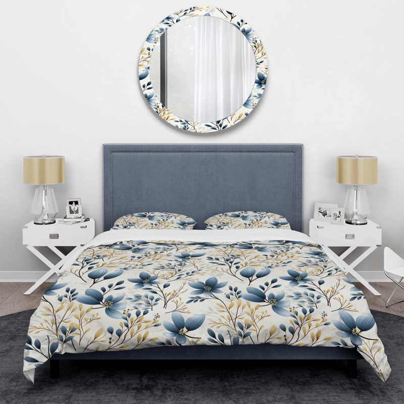 Ensemble de housse de couette Coastal Foliage II, Housse de couette simple + 1 taie décorative stan