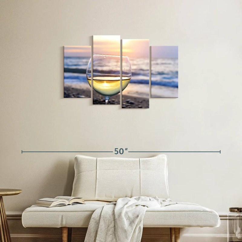 Yarlin Wine At The Beach, 22" H x 36" W