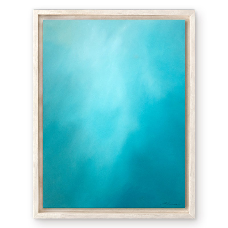 Coastal Retreat Underwater Clouds X by  - Floater Frame Print on Canvas, 20" H x 16" W x 2.5" D
