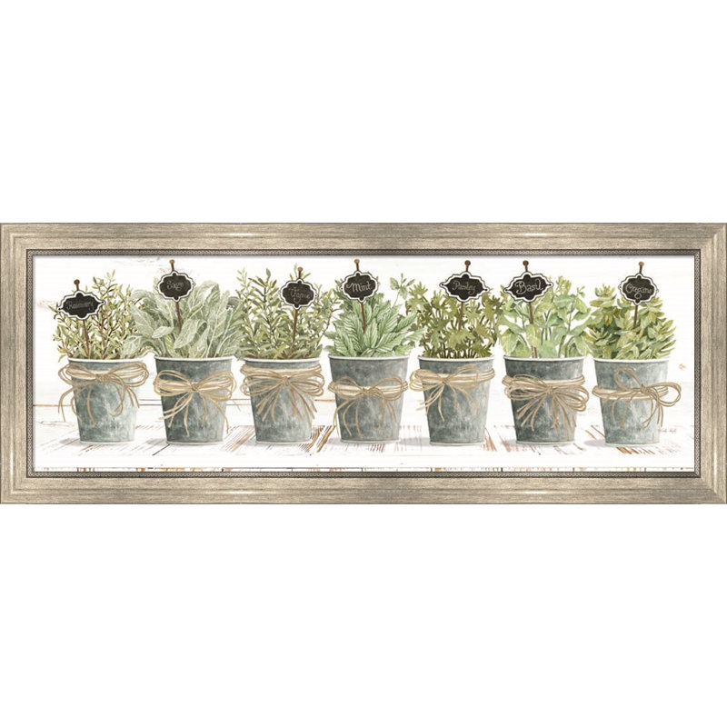 «Herbs In A Row» par Cindy Jacobs, art mural encadré