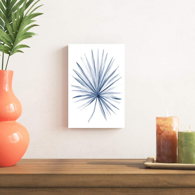 Feuilles indigo tropicales de l'UA AU II, H 12 po x l 8 po x P 1 po