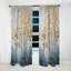 Or et bleu Harmony IV - rideau occultant avec arbres - 1 panneau-107808449