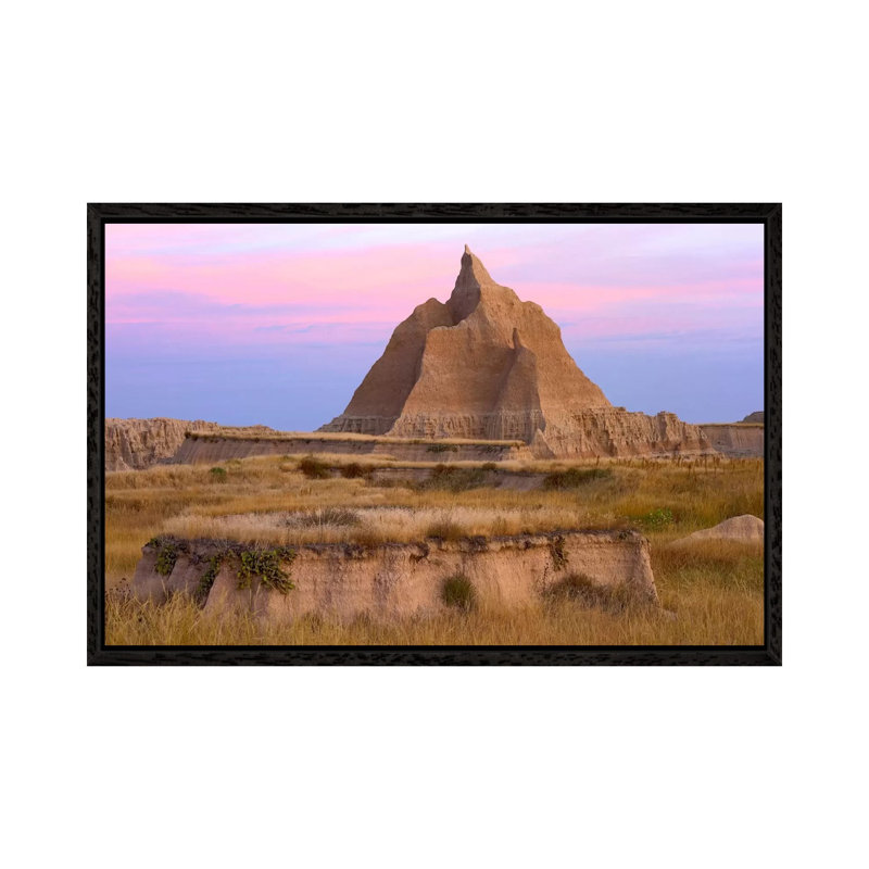 Landscape Showing Erosional Features With Grassland, Badlands National Park, South Dakota by Tim Fitzharris - Gallery-Wrapped Canvas Giclée on Canvas