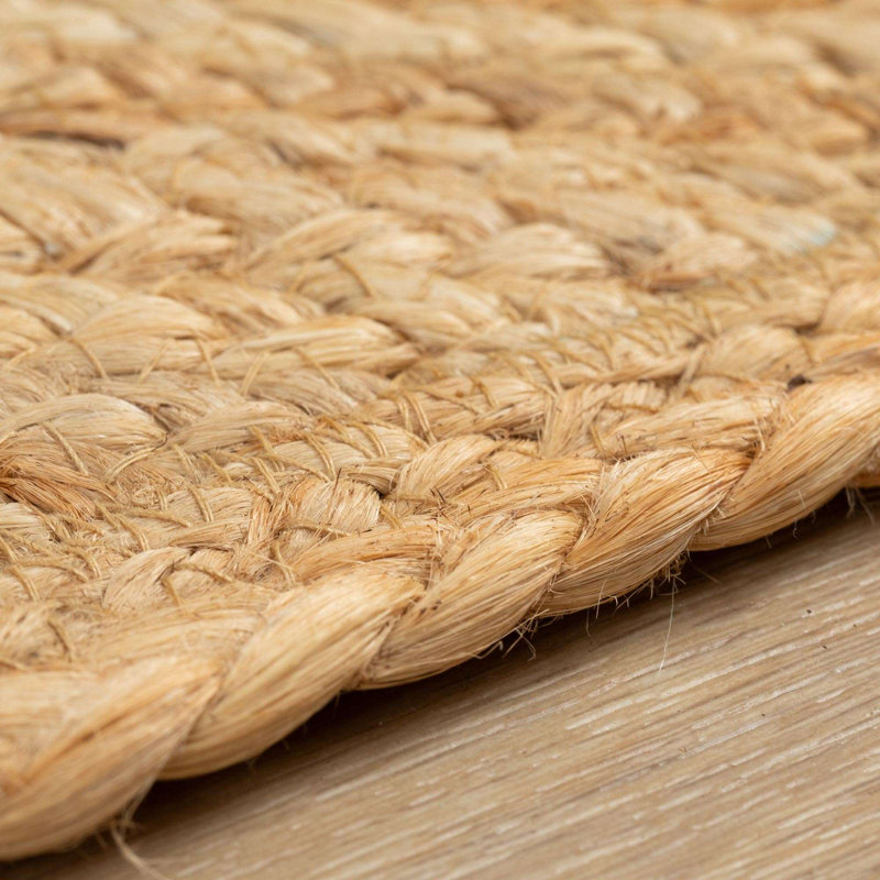 Allanna Geometric Shapes Jute / Sisal Braided Area Rug, Rectangle 120 x 170cm
