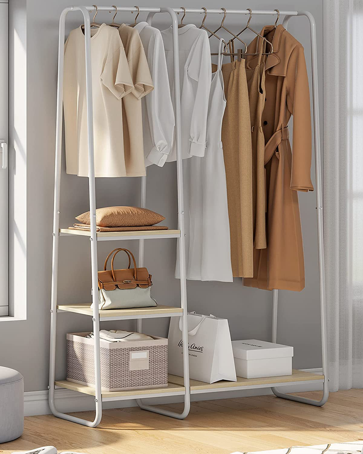 Alminas 40 Clothes Rack Symple Stuff Color: White