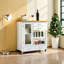 Armoire à roulettes avec plateau en noyer, tiroirs et roulettes l 31 po x P 16 po x H 33 po