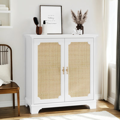 Buffet décoratif pour la télévision et les espaces médiatiques, mélange de style bohémien américain, buffet facile à installer avec portes décoratives, entrée de la salle à manger de la cuisine, conception, configuration des tablettes réglables