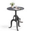 Table de bout en fer antique avec manivelle industrielle-112609270