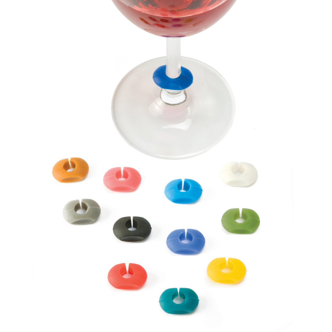 True Brands Wine-O Silicone Wine Charm (Set of 12) True