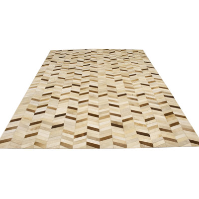 Tapis brun moderne en similicuir 8X10