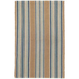 Blue Heron Stripe Handwoven Cotton Rug