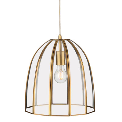 1 - Light Gold Dome Pendant