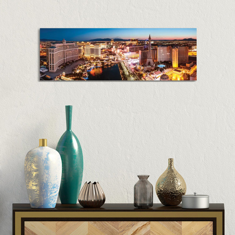 The Las Vegas Strip At Sunrise, Las Vegas, Nevada, USA by Matteo Colombo - Panoramic Gallery-Wrapped Canvas Giclée on Canvas
