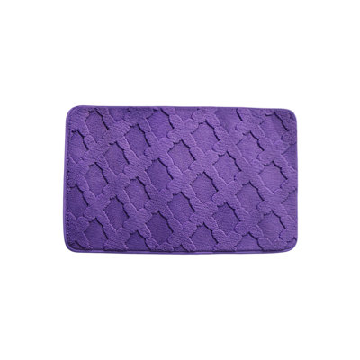  Bath Rug Mat, Super Absorbent Non Slip Bathroom Rugs, Quick Dry, Washable Shower Floor Rugs, Luxury Thick Bathmat for Shower, Bathtub and Floor, Home Decor Accessories, 31.5x19.7, Purple